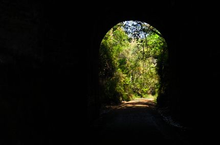 Northern entrance to bike trail tunnel