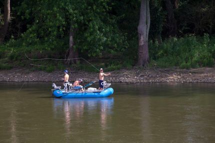 Fly fishermen on Kankakee River