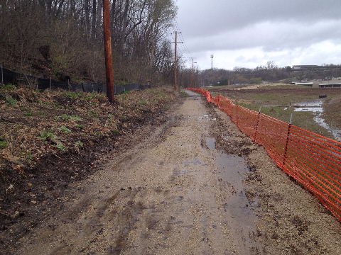 Rugged bike trail detour