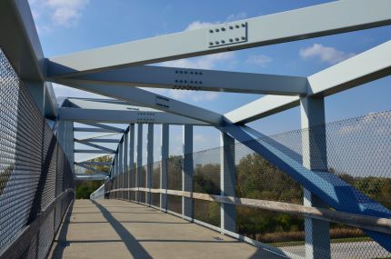 View of Large Steel Bridge on Virgil Gilman Trail