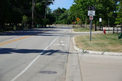 DPRT Bike Lane on Campground Road