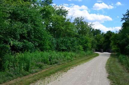 Double bridge on Des Plains River Trail