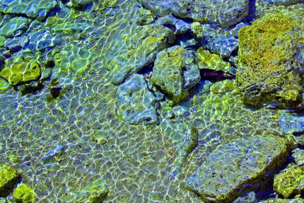 Colorful and Rocky bottom of Lake Michigan