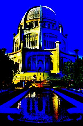 Color enhanced version of Bahai Temple