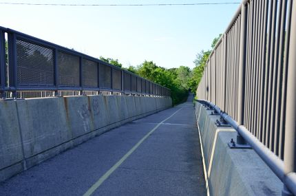 The North Branch Trail bridge over Lake Ave (aka Euclid)