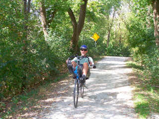 Recumbent rider on IPP