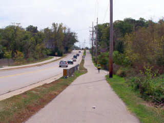 Sidewalk along Prince Road Crossing