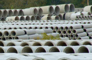 Pipe yard along Ill Prairie Path