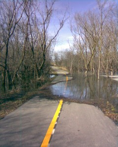 Flooding along the Paul Douglas Trail