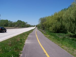 Paul Douglas Trail along Central Road (before)