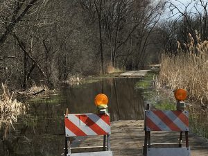 Flooding on bike trail