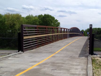 heading over the bridge to the south side