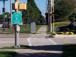 The virtual end of the Busse Woods bike trail black section.