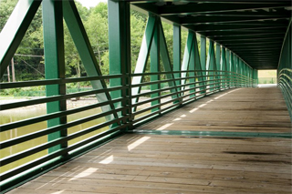 Crossing the Fox River on the Stearns Road Bridge