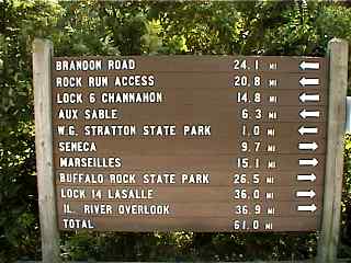 Helpful sign on I&M canal trail