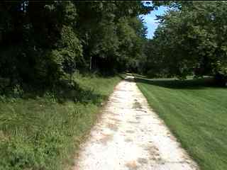 Straight part of bike trail