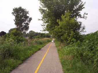 More long, straight sections of the trail