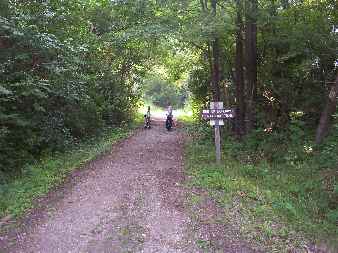 End of Prairie Trail at Wisconsin border