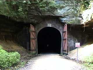 cyclist outside of tunnel #1. You don't get as much of the shimmer ...